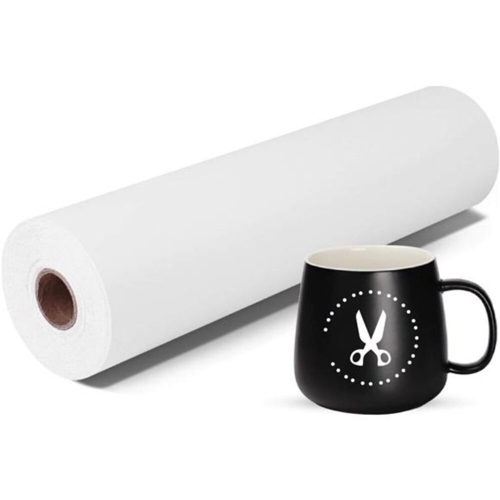 Prime Vinyl White Permanent Vinyl Roll - 12" x 55 Ft-White Self Adhesive Vinyl